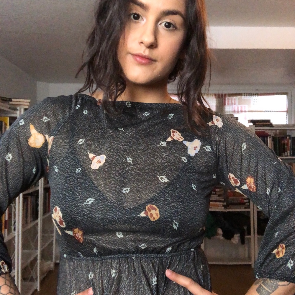 Vintage Floral Stretch Dress